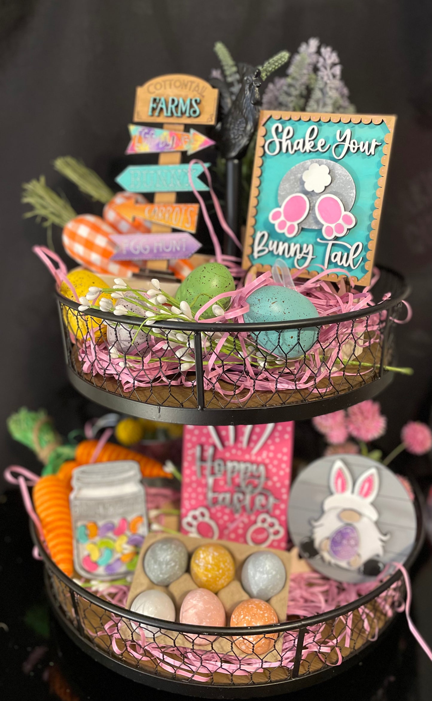 Tiered Tray Easter Bunny Set