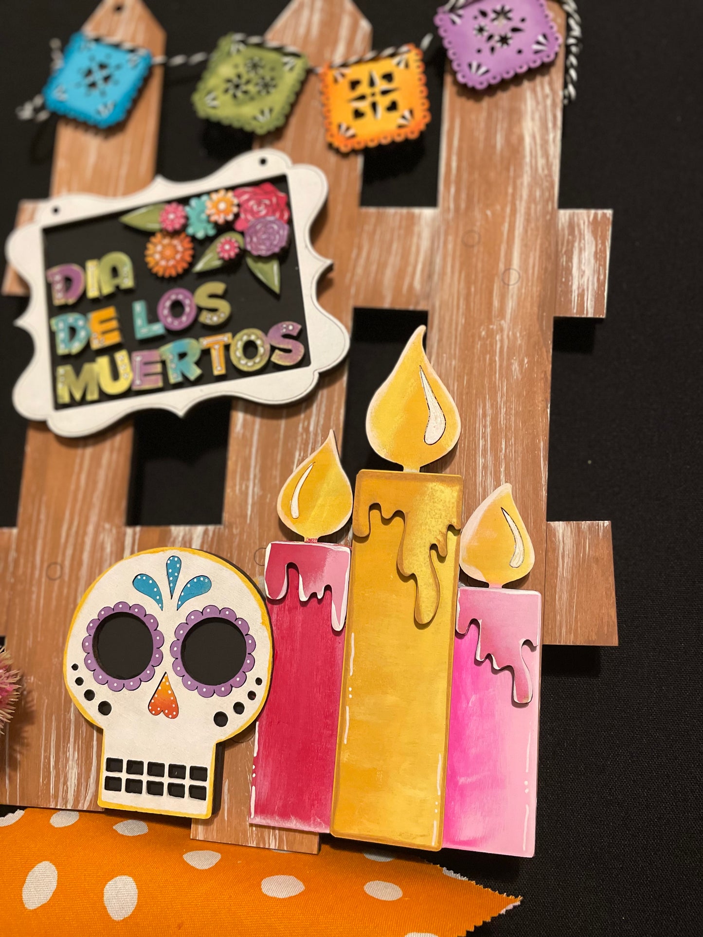 Interchangeable Fence Decor Dia de la Muertos