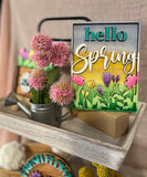 Tiered Tray Set- Spring Flower Market