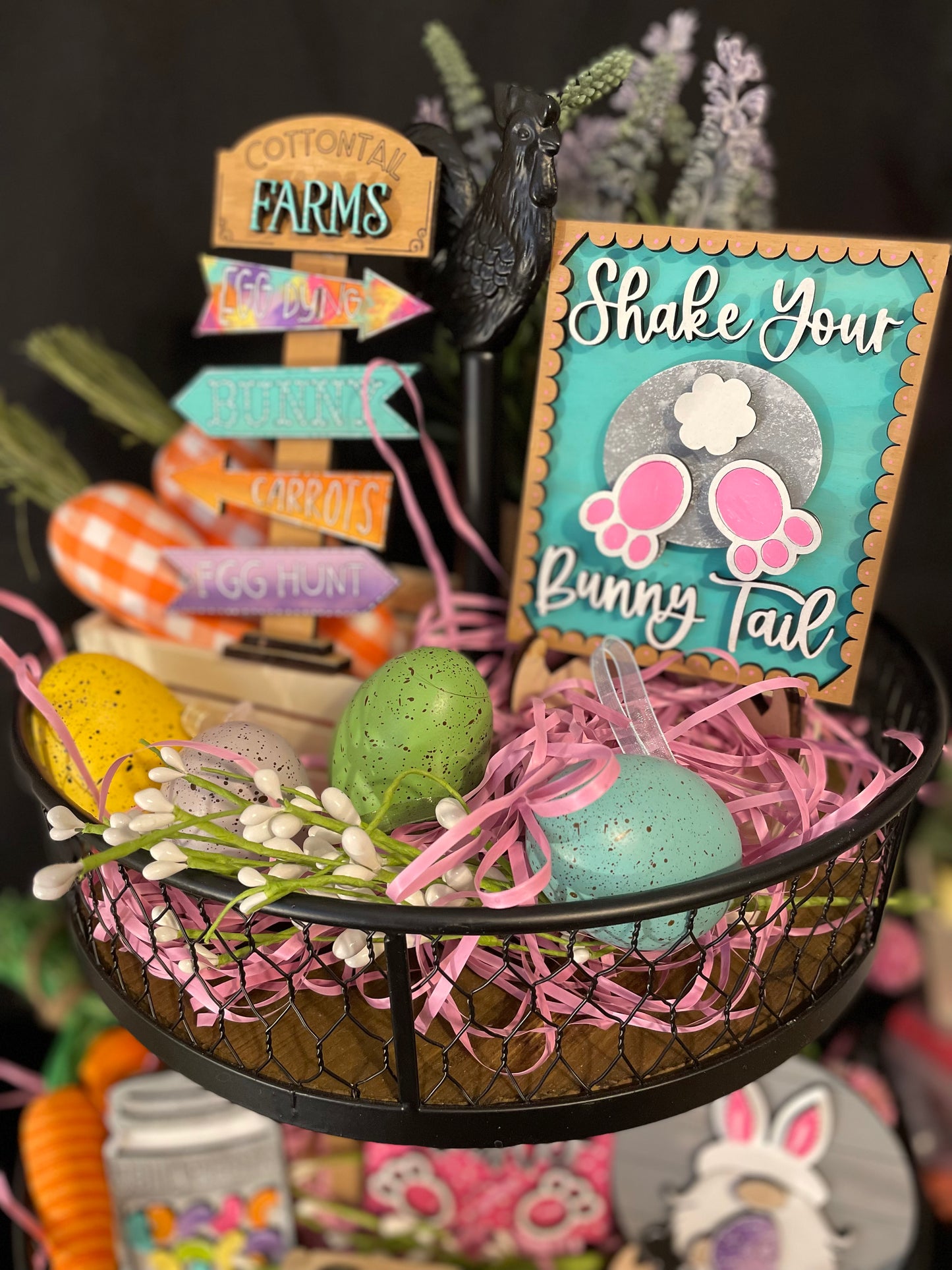 Tiered Tray Easter Bunny Set