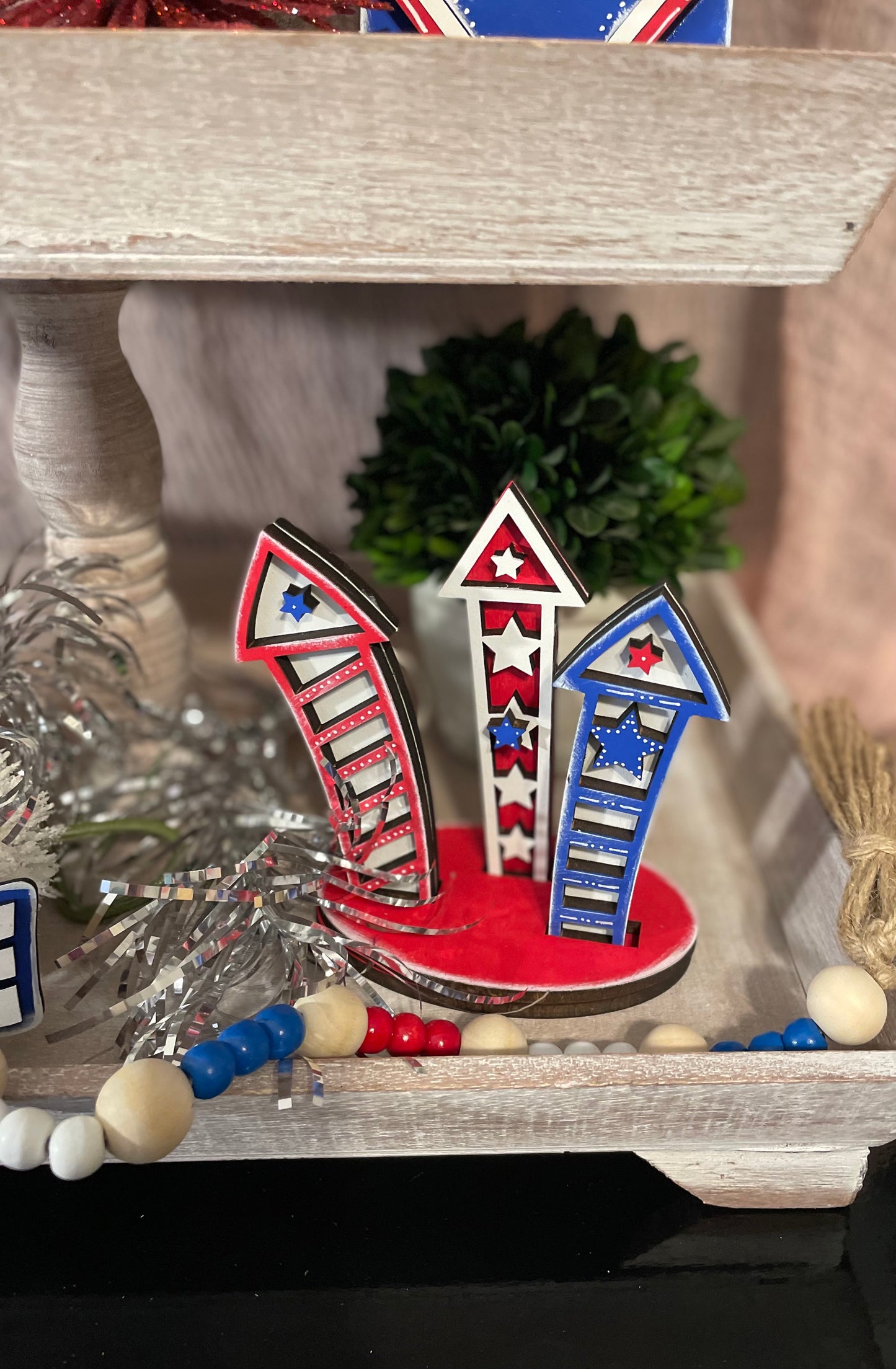 Tiered Tray Set- Stars and Stripes
