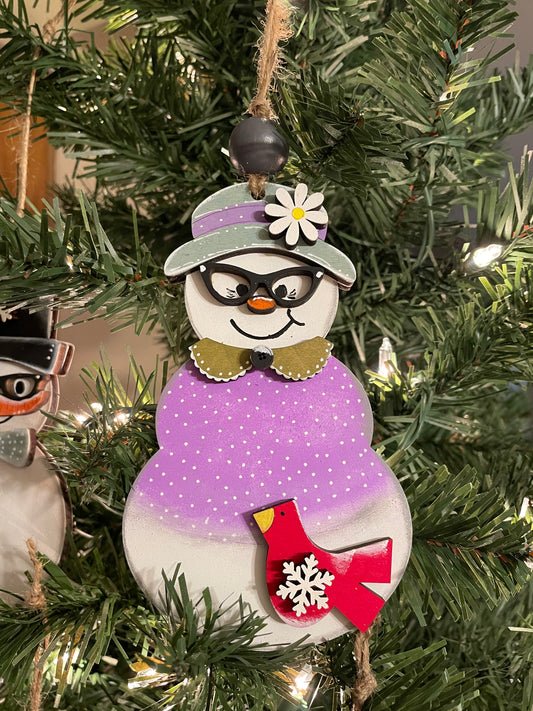 Retro Snowman or Snowlady