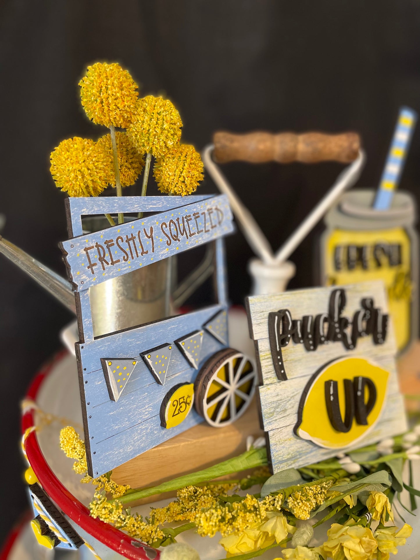 Tiered tray set- Lemonade Stand