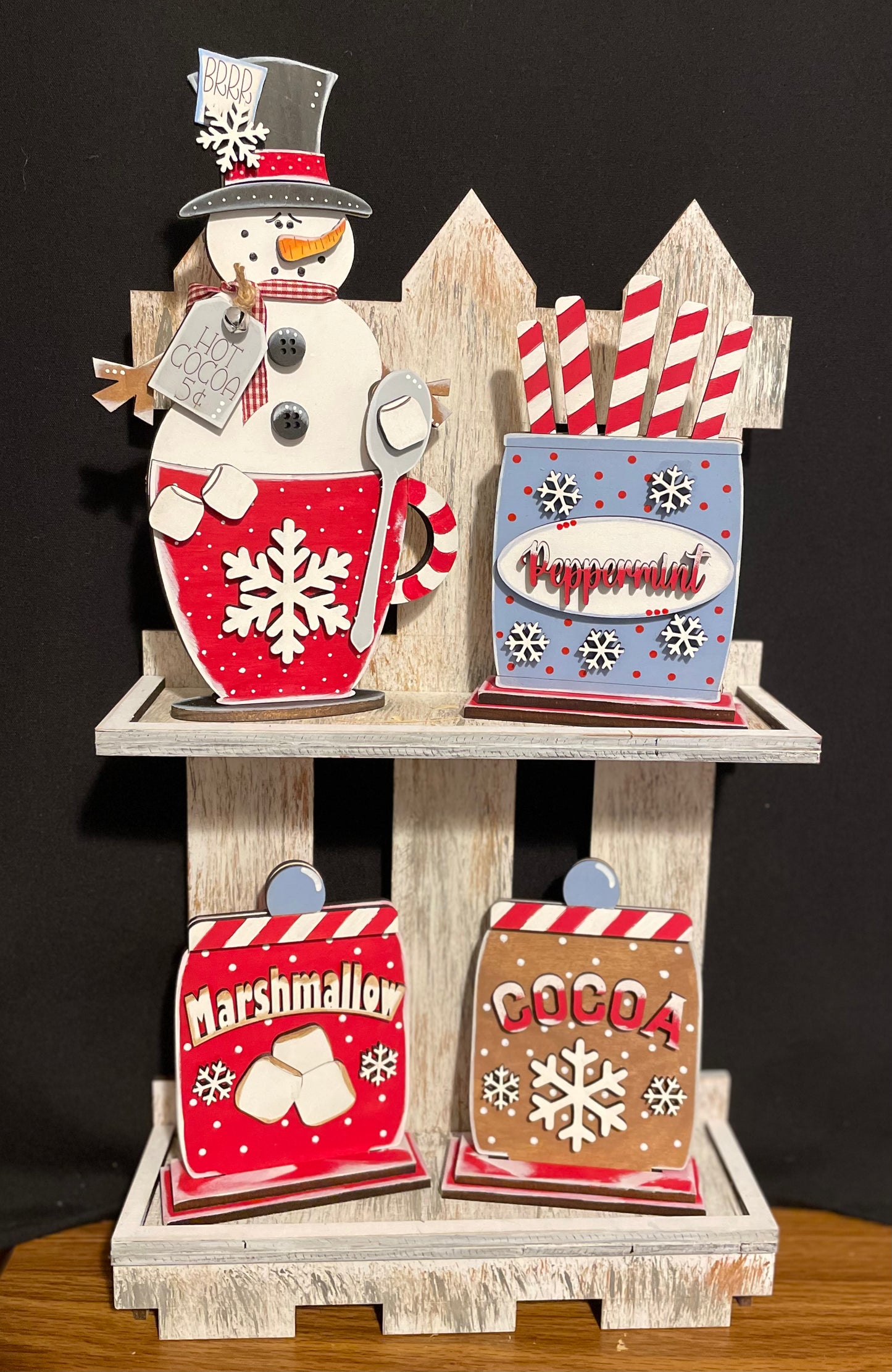 Picket Fence 2 tiered Shelf