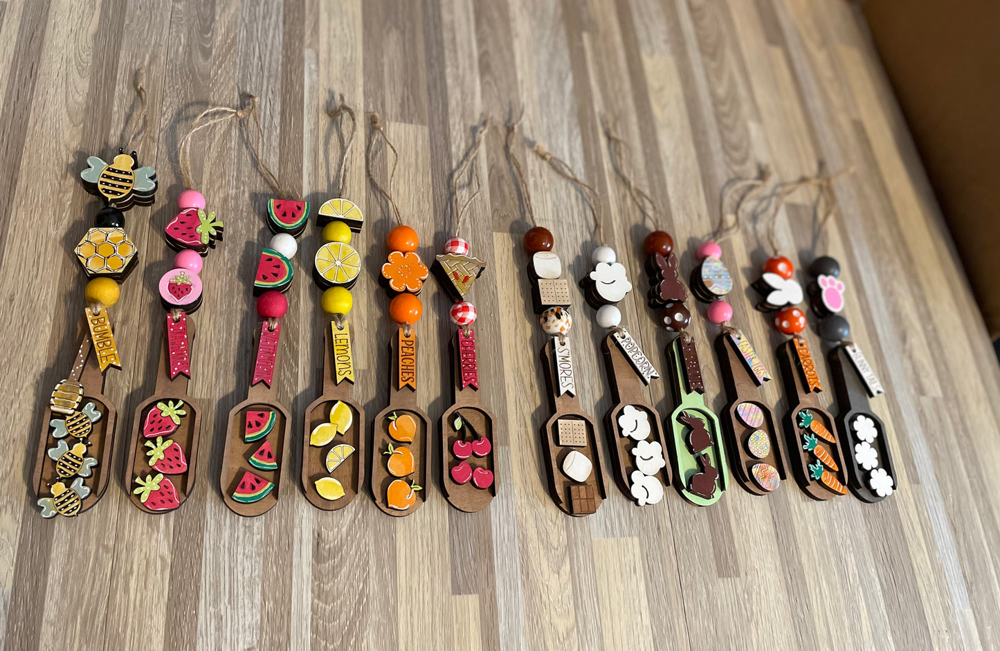 Wooden Scoops- Fruit