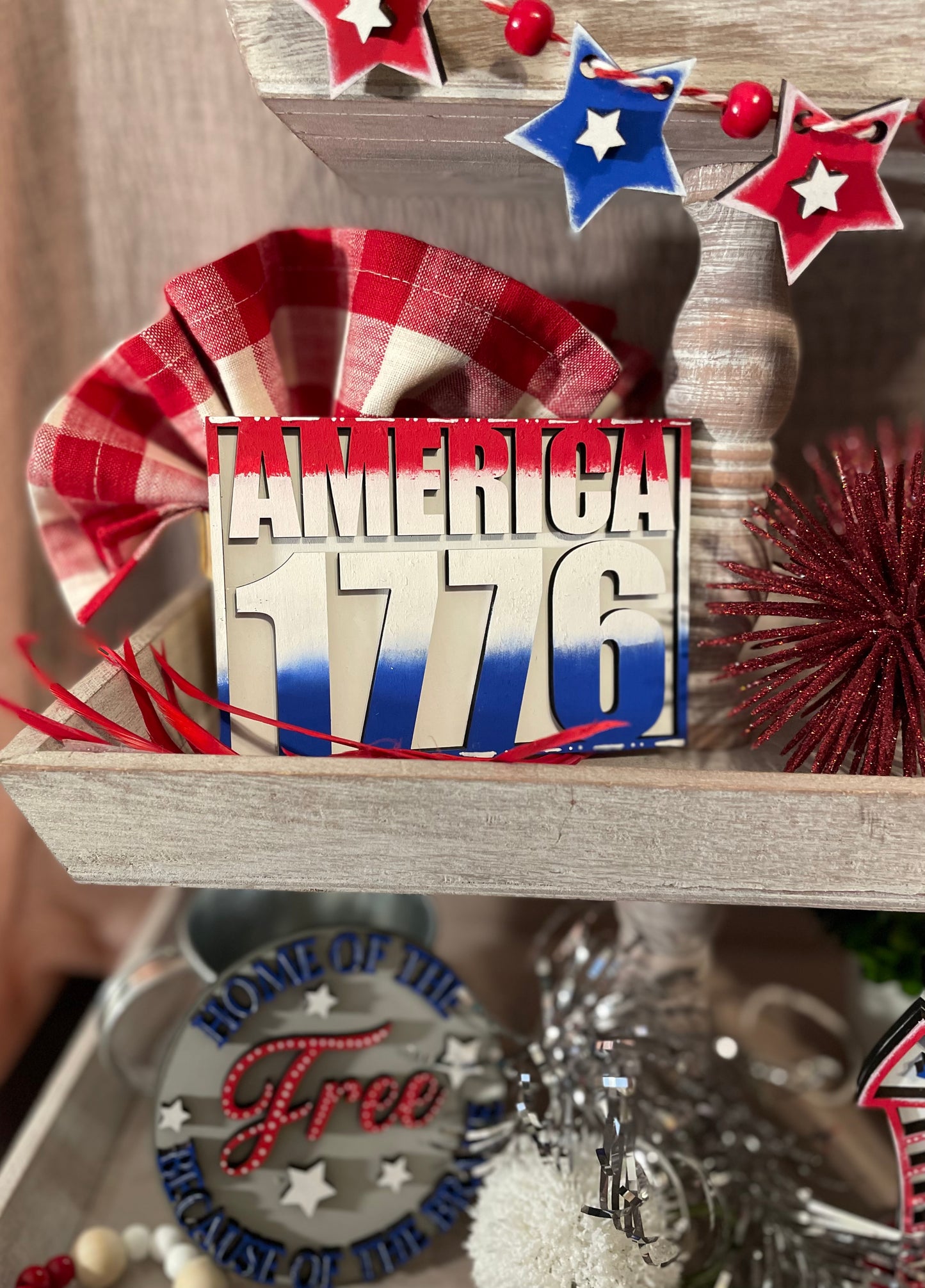 Tiered Tray Set- Stars and Stripes