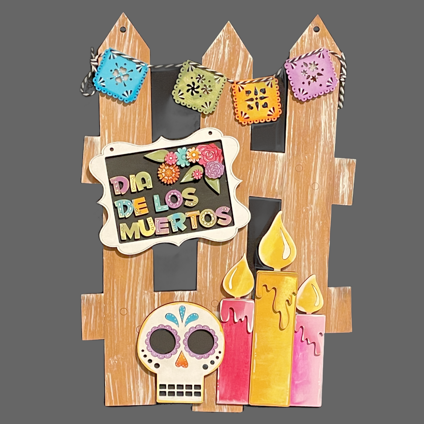 Interchangeable Fence Decor Dia de la Muertos
