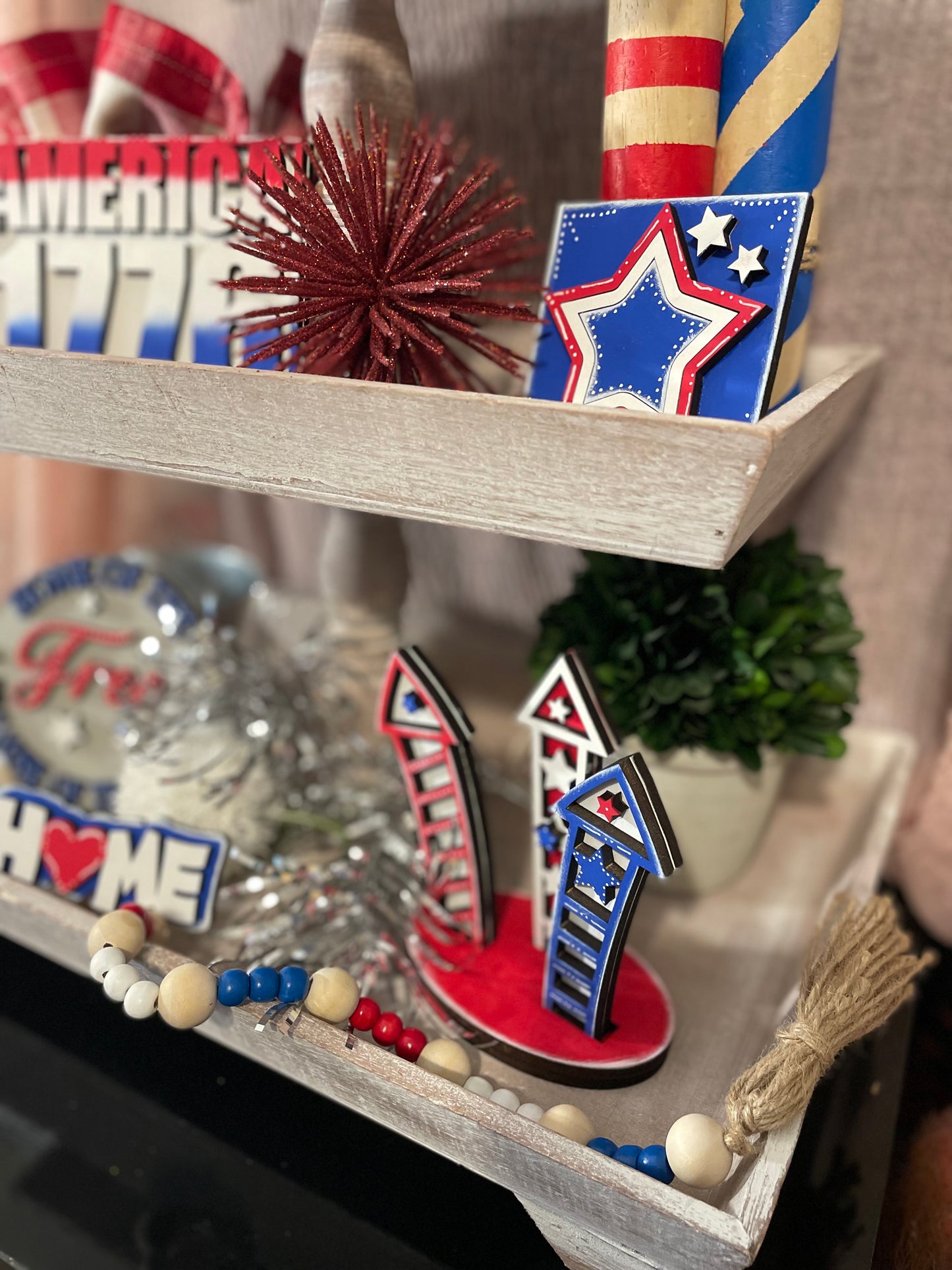 Tiered Tray Set- Stars and Stripes