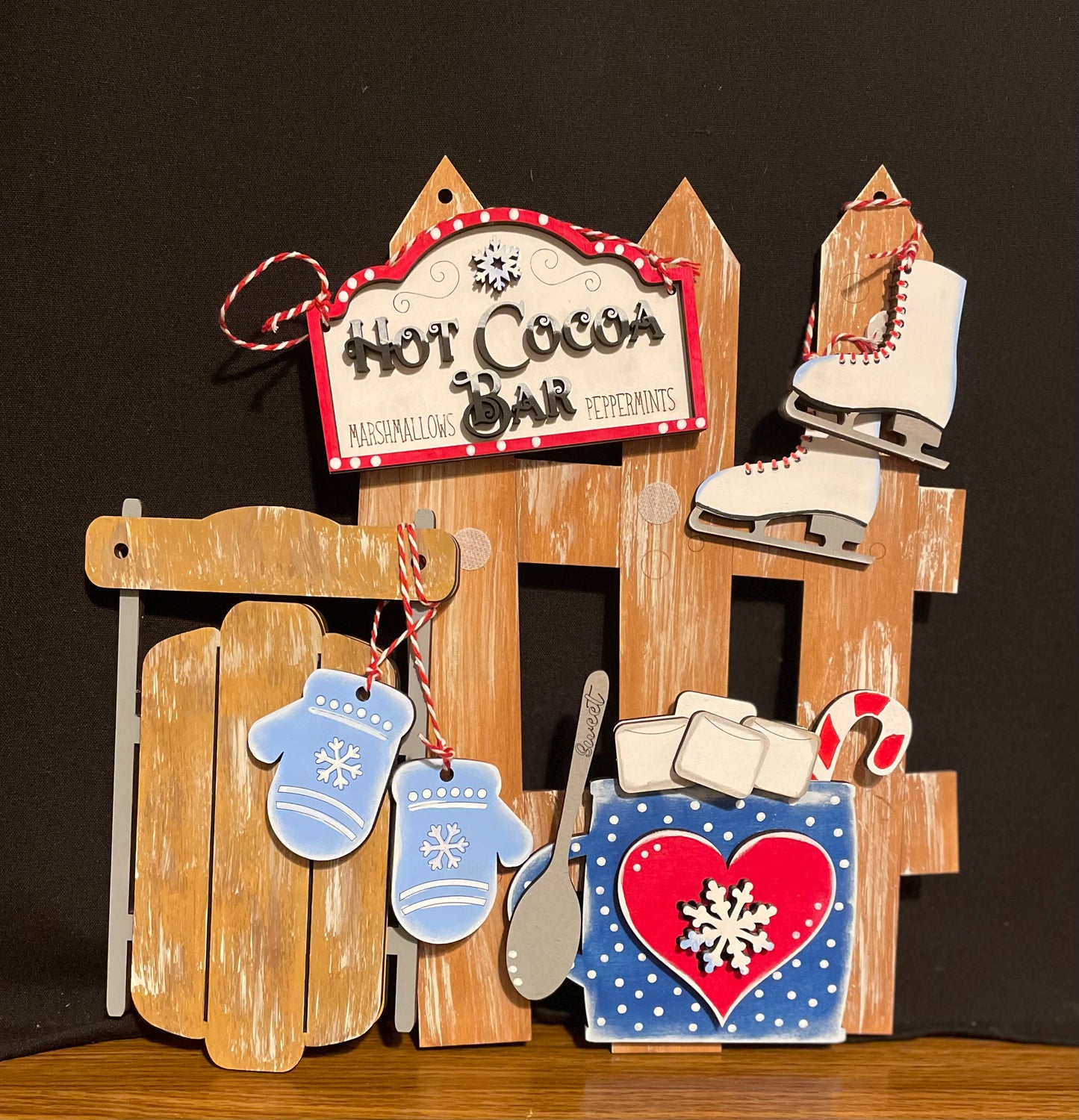 Interchangeable Fence Decor Hot Cocoa