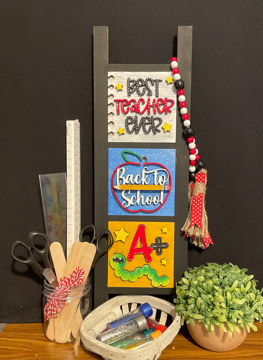Interchangeable Leaning Ladder- Back to School