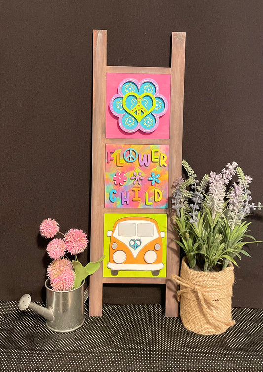 Interchangeable Leaning Ladder- Flower Child