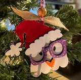 Ornaments- Chicken with Glasses