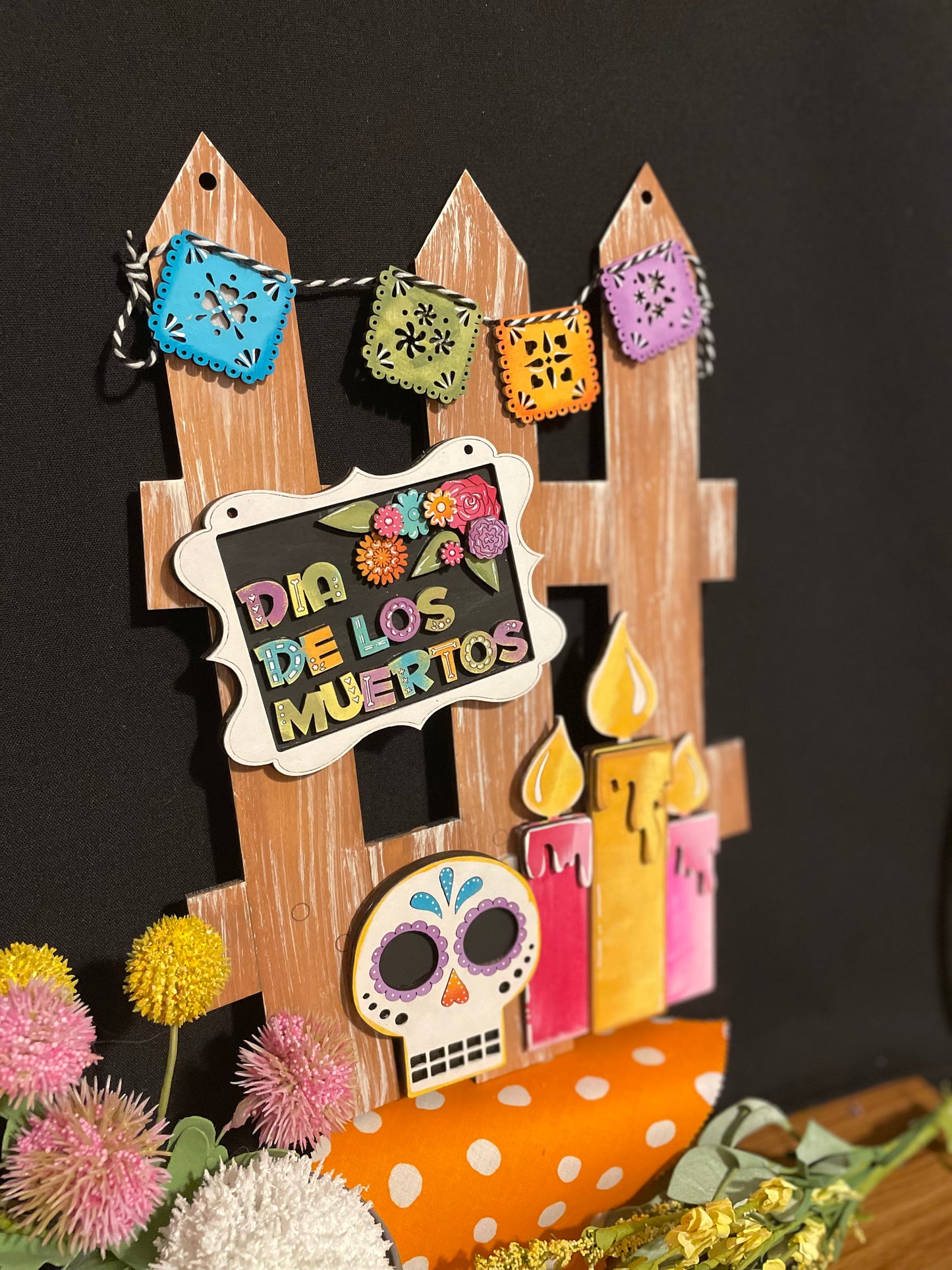 Interchangeable Fence Decor Dia de la Muertos