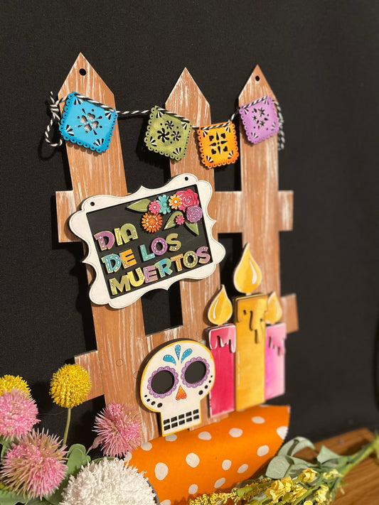 Interchangeable Fence Decor Dia de la Muertos