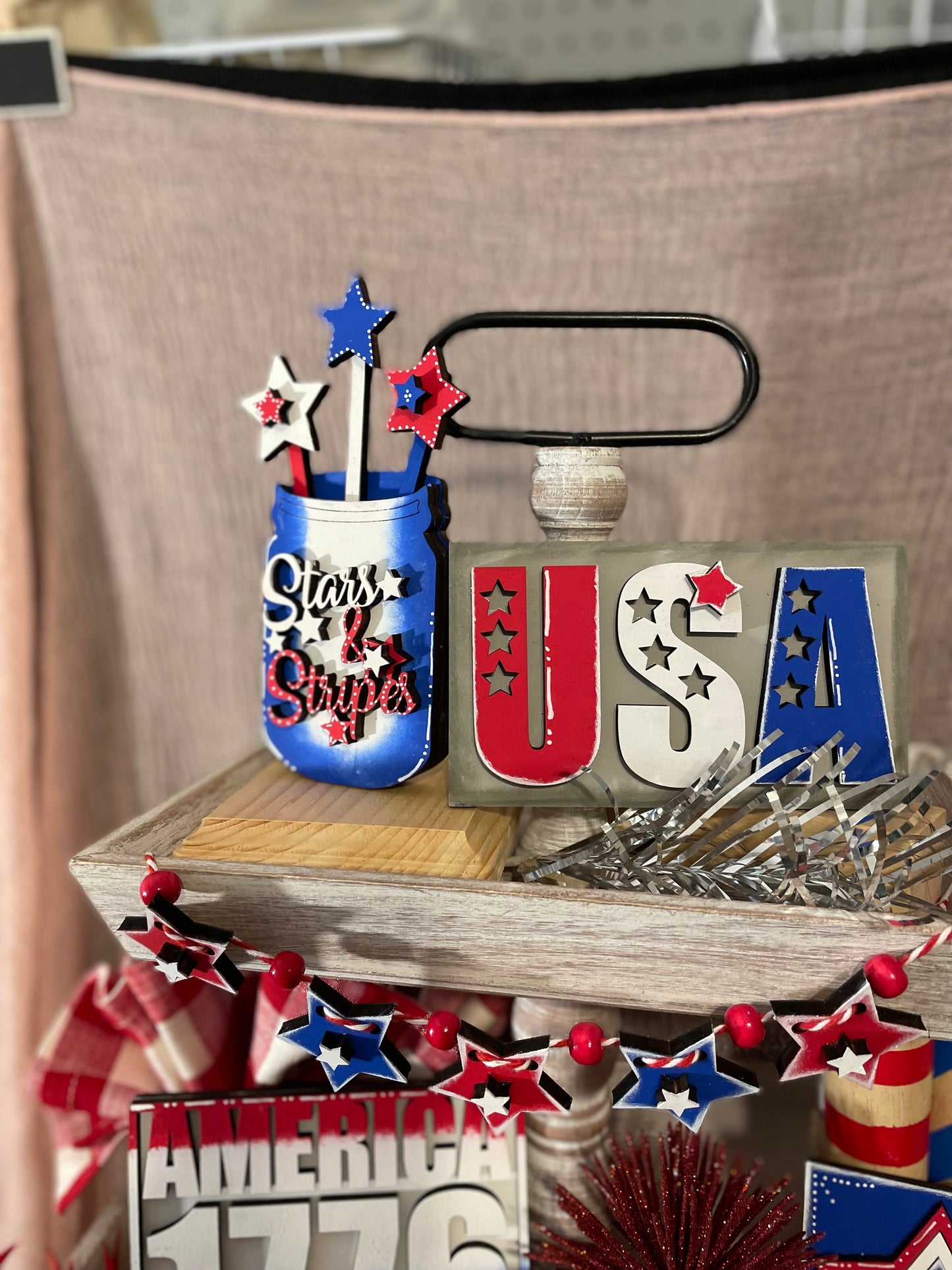 Tiered Tray Set- Stars and Stripes