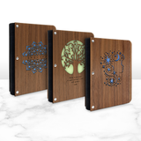 Handmade Walnut Hardwood Journals